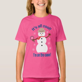 Leuk en Fancy Het is allemaal Cool Snowman Detecti T-shirt