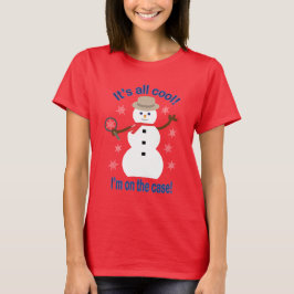 Leuk en Fancy Het is allemaal Cool Snowman Detecti T-shirt