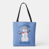 Leuk en Fancy Het is allemaal Cool Snowman Detecti Tote Bag (Achterkant)