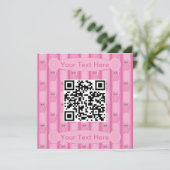 Leuk en Fancy Kat QR Code Kaart (Staand voorkant)