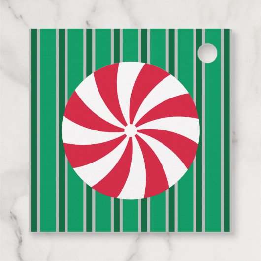 Leuk en Fancy Kerst Peppermint Snoep Bedankjes Labels (Achterkant)