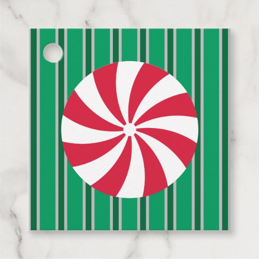 Leuk en Fancy Kerst Peppermint Snoep Bedankjes Labels (Voorkant)
