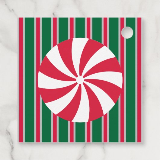 Leuk en Fancy Kerst Peppermint Snoep Bedankjes Labels (Achterkant)