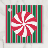 Leuk en Fancy Kerst Peppermint Snoep Bedankjes Labels (Voorkant)