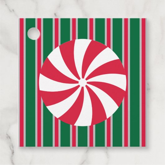 Leuk en Fancy Kerst Peppermint Snoep Bedankjes Labels (Voorkant)