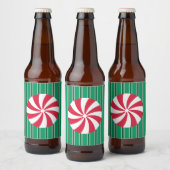 Leuk en Fancy Kerst Peppermint Snoep Bier Etiket (Flessen)