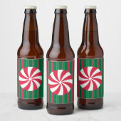 Leuk en Fancy Kerst Peppermint Snoep Bier Etiket (Flessen)