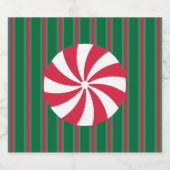 Leuk en Fancy Kerst Peppermint Snoep Bier Etiket (Enkel label)