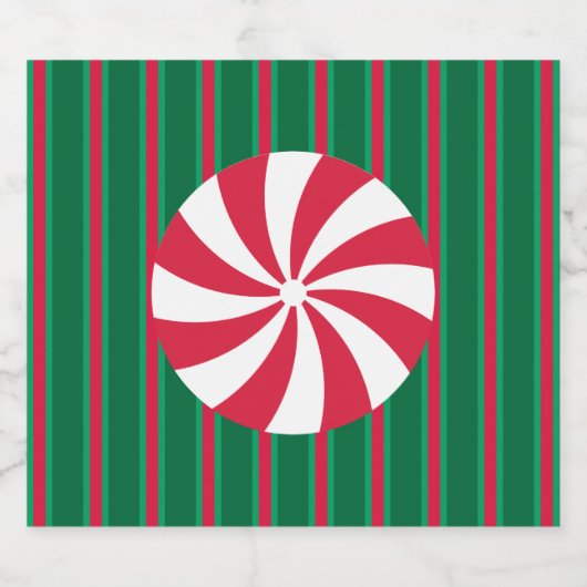 Leuk en Fancy Kerst Peppermint Snoep Bier Etiket (Enkel label)