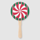 Leuk en Fancy Kerst Peppermint Snoep Handwaaier (Voorkant)