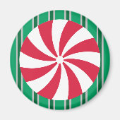 Leuk en Fancy Kerst Peppermint Snoep Magneet (Voorkant)