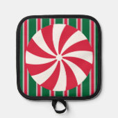 Leuk en Fancy Kerst Peppermint Snoep Pannenlap (Voorkant)