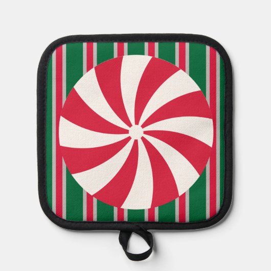 Leuk en Fancy Kerst Peppermint Snoep Pannenlap (Voorkant)