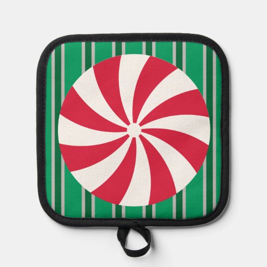 Leuk en Fancy Kerst Peppermint Snoep Pannenlap (Voorkant)