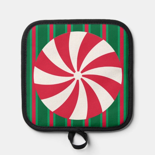 Leuk en Fancy Kerst Peppermint Snoep Pannenlap (Voorkant)