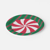 Leuk en Fancy Kerst Peppermint Snoep Papieren Bordje (Gekanteld)