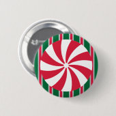 Leuk en Fancy Kerst Peppermint Snoep Ronde Button 5,7 Cm (Voorkant /achterkant)