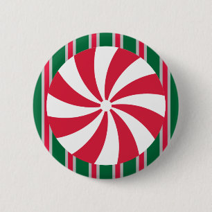 Leuk en Fancy Kerst Peppermint Snoep Ronde Button 5,7 Cm