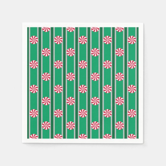 Leuk en Fancy Kerst Peppermint Snoep Servet (Voorkant)