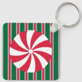 Leuk en Fancy Kerst Peppermint Snoep Sleutelhanger (Achterkant)
