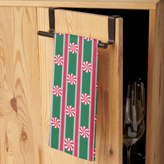 Leuk en Fancy Kerst Peppermint Snoep Theedoek (Derde Gevouwen)