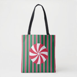 Leuk en Fancy Kerst Peppermint Snoep Tote Bag