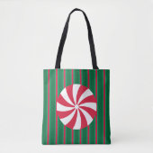 Leuk en Fancy Kerst Peppermint Snoep Tote Bag (Voorkant)
