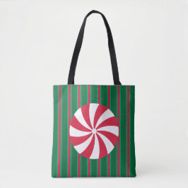 Leuk en Fancy Kerst Peppermint Snoep Tote Bag