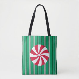 Leuk en Fancy Kerst Peppermint Snoep Tote Bag