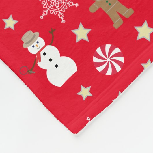 Leuk en Fancy kerstfeest Fleece Deken (Hoek)