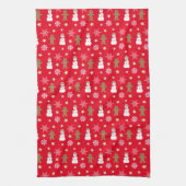 Leuk en Fancy kerstfeest Theedoek (Verticaal)