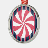 Leuk en Fancy pepermunt Snoep Metalen Ornament (Links)