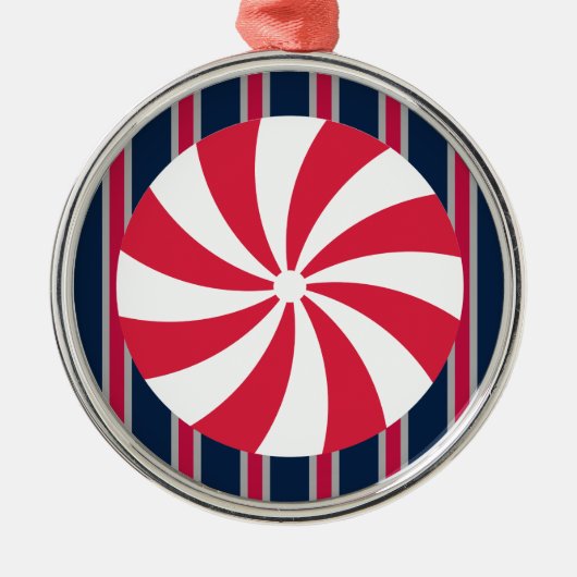Leuk en Fancy pepermunt Snoep Metalen Ornament (Voorkant)