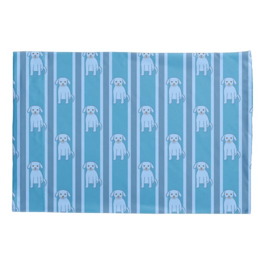 Leuk en Fancy Puppy Gestreept Kussensloop (Achterkant)