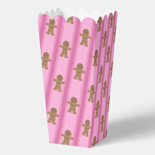 Leuk en Fancy Roze Gingerbread Man Popcorn Bedankdoosjes (Achterkant)