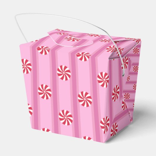 Leuk en Fancy Roze Kerst Peppermint Snoep Bedankdoosjes (Achterkant)