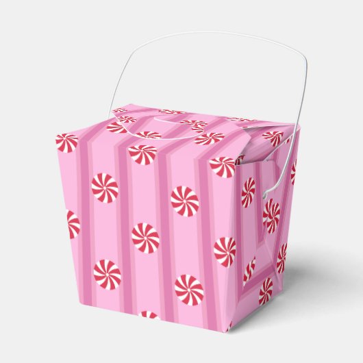 Leuk en Fancy Roze Kerst Peppermint Snoep Bedankdoosjes (Voorkant Zijde)