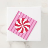 Leuk en Fancy Roze Kerst Peppermint Snoep Bedankjes Labels (In situ)