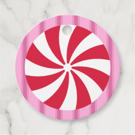 Leuk en Fancy Roze Kerst Peppermint Snoep Bedankjes Labels