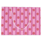 Leuk en Fancy Roze Kerst Peppermint Snoep Groot Cadeauzakje (Achterkant)