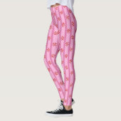Leuk en Fancy Roze Kerst Peppermint Snoep Leggings (Links)