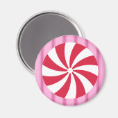 Leuk en Fancy Roze Kerst Peppermint Snoep Magneet (Voorkant / Achterkant)