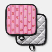 Leuk en Fancy Roze Kerst Peppermint Snoep Pannenlap (Voorkant / Achterkant)