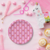 Leuk en Fancy Roze Kerst Peppermint Snoep Papieren Bordje (Feest)