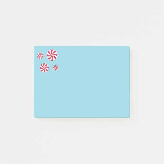 Leuk en Fancy Roze Kerst Peppermint Snoep Post-it® Notes (Voorkant)