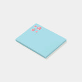 Leuk en Fancy Roze Kerst Peppermint Snoep Post-it® Notes (Schuin)