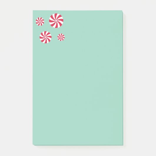 Leuk en Fancy Roze Kerst Peppermint Snoep Post-it® Notes (Voorkant)