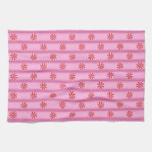 Leuk en Fancy Roze Kerst Peppermint Snoep Theedoek (Horizontaal)