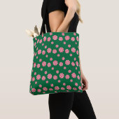 Leuk en Fancy Roze Kerst Peppermint Snoep Tote Bag (Dichtbij)