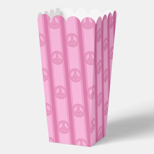 Leuk en Fancy Roze Vredesbord Popcorn Bedankdoosjes (Voorkant)